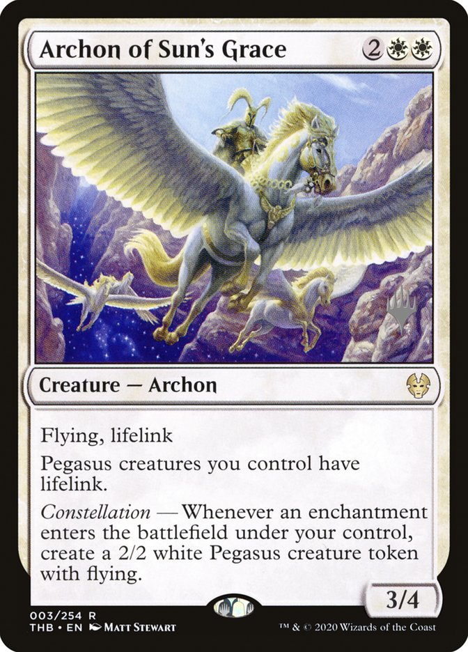 Archon of Sun's Grace (Promo Pack) [Theros Beyond Death Promos] Magic: The Gathering