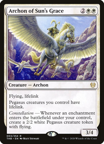 Archon of Sun's Grace (Promo Pack) [Theros Beyond Death Promos] Magic: The Gathering