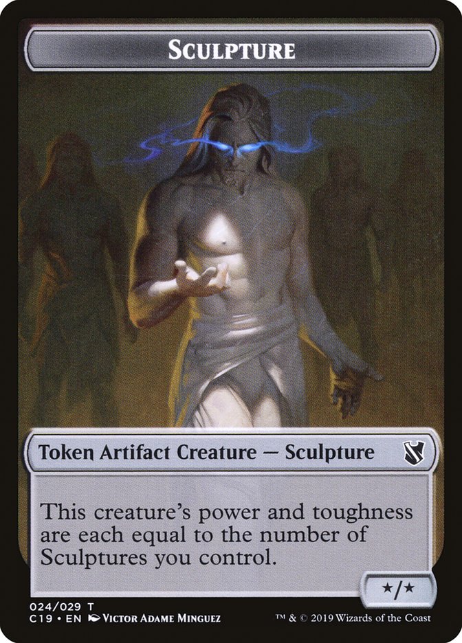 Bird (001) // Sculpture Double-Sided Token [Commander 2019 Tokens] Magic: The Gathering