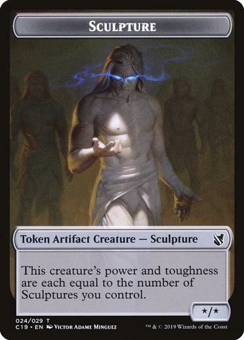 Bird (001) // Sculpture Double-Sided Token [Commander 2019 Tokens] Magic: The Gathering
