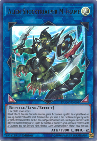 Alien Shocktrooper M-Frame [DUOV-EN003] Ultra Rare Yu-Gi-Oh!