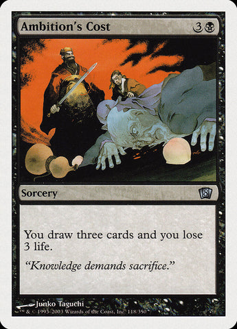 Ambition's Cost [Eighth Edition] Magic: The Gathering