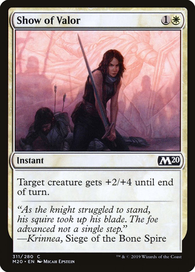 Show of Valor [Core Set 2020] Magic: The Gathering