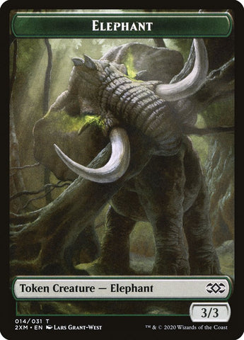 Angel // Elephant Double-Sided Token [Double Masters Tokens] Magic: The Gathering