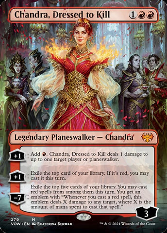 Chandra, Dressed to Kill (Borderless) [Innistrad: Crimson Vow] Magic: The Gathering