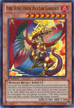 Fire King High Avatar Garunix [SDOK-EN001] Ultra Rare Yu-Gi-Oh!