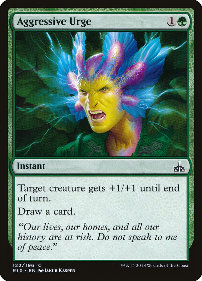 Aggressive Urge [Rivals of Ixalan] Magic: The Gathering