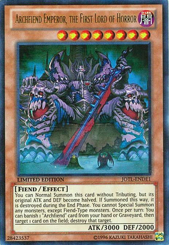 Archfiend Emperor, the First Lord of Horror [JOTL-ENDE1] Ultra Rare Yu-Gi-Oh!