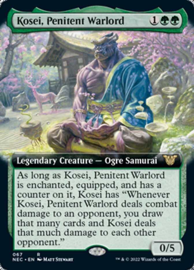 Kosei, Penitent Warlord (Extended Art) [Kamigawa: Neon Dynasty Commander] Magic: The Gathering