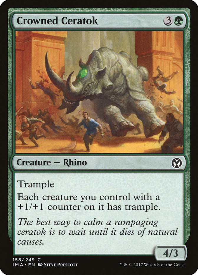 Crowned Ceratok [Iconic Masters] Magic: The Gathering