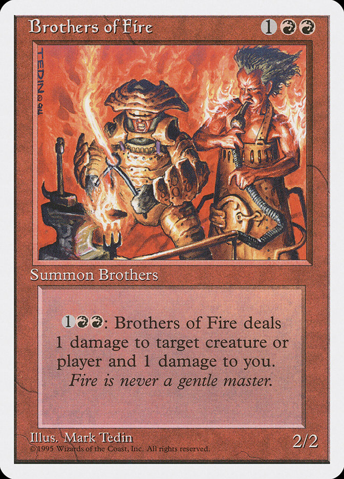 Brothers of Fire [Fourth Edition] Magic: The Gathering