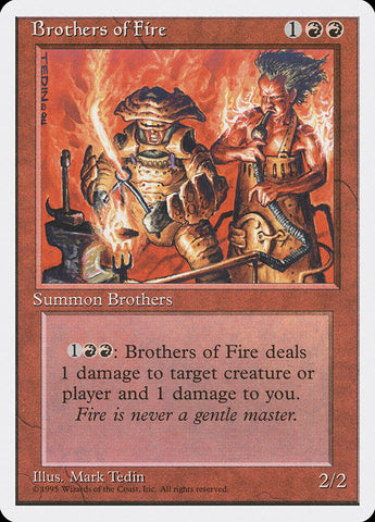 Brothers of Fire [Fourth Edition] Magic: The Gathering