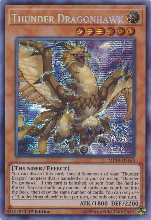 Thunder Dragonhawk [MP19-EN168] Prismatic Secret Rare Yu-Gi-Oh!