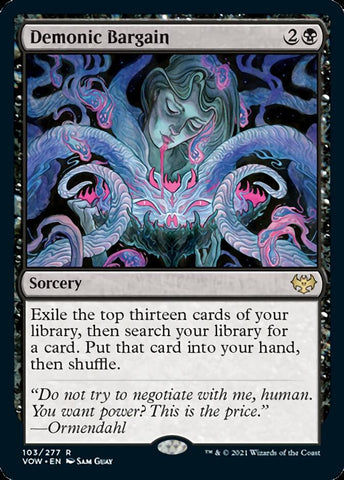 Demonic Bargain [Innistrad: Crimson Vow] Magic: The Gathering