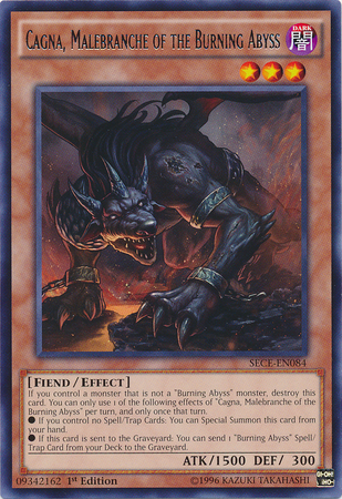 Cagna, Malebranche of the Burning Abyss [SECE-EN084] Rare Yu-Gi-Oh!