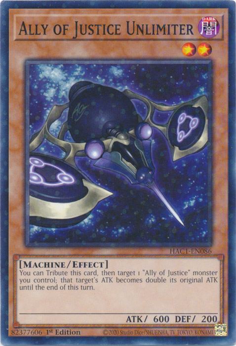 Ally of Justice Unlimiter (Duel Terminal) [HAC1-EN086] Common Yu-Gi-Oh!