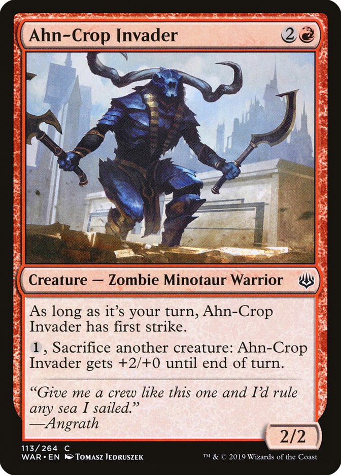 Ahn-Crop Invader [War of the Spark] Magic: The Gathering