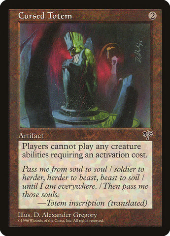 Cursed Totem [Mirage] Magic: The Gathering