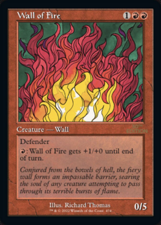 Wall of Fire (Retro) [30th Anniversary Edition] Magic: The Gathering