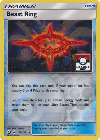 Beast Ring (102a/131) (League Promo Staff) [Sun & Moon: Forbidden Light] Pokémon