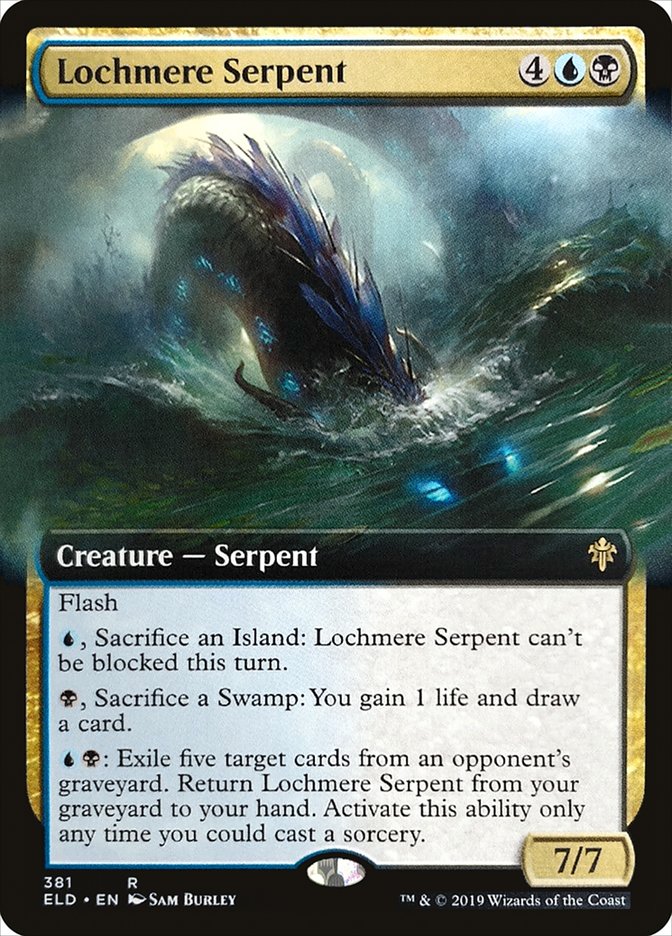 Lochmere Serpent (Extended Art) [Throne of Eldraine] Magic: The Gathering