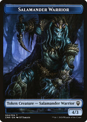 Angel // Salamander Warrior Double-Sided Token [Commander Legends Tokens] Magic: The Gathering