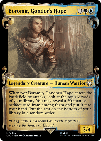 Boromir, Gondor's Hope [The Lord of the Rings: Tales of Middle-Earth Commander Showcase Scrolls] Magic: The Gathering