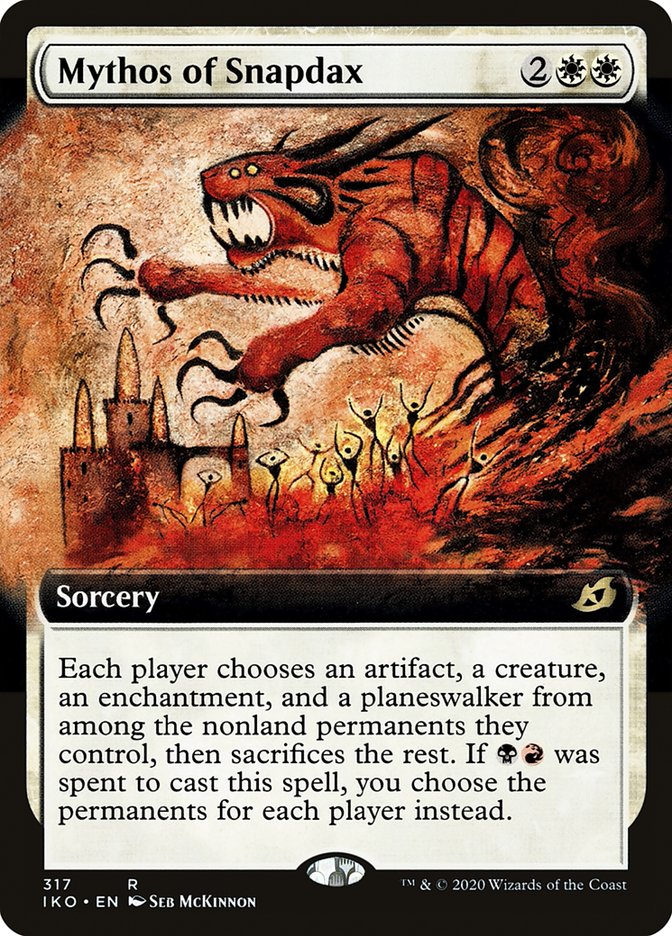 Mythos of Snapdax (Extended Art) [Ikoria: Lair of Behemoths] Magic: The Gathering