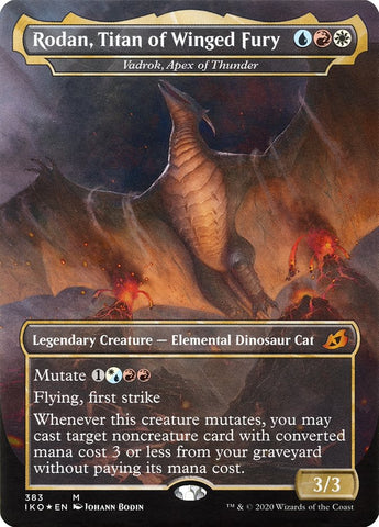 Vadrok, Apex of Thunder - Rodan, Titan of Winged Fury (Godzilla Series) [Ikoria: Lair of Behemoths] Magic: The Gathering