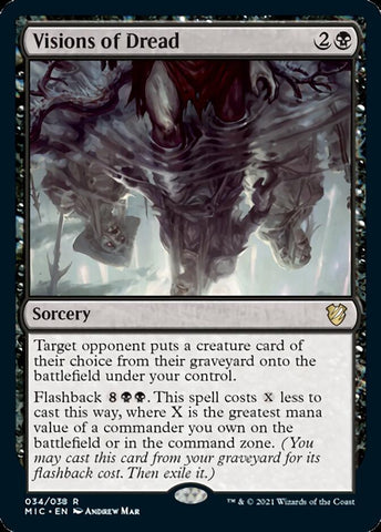 Visions of Dread [Innistrad: Midnight Hunt Commander] Magic: The Gathering