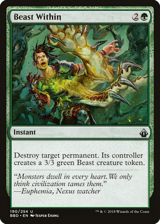 Beast Within [Battlebond] Magic: The Gathering
