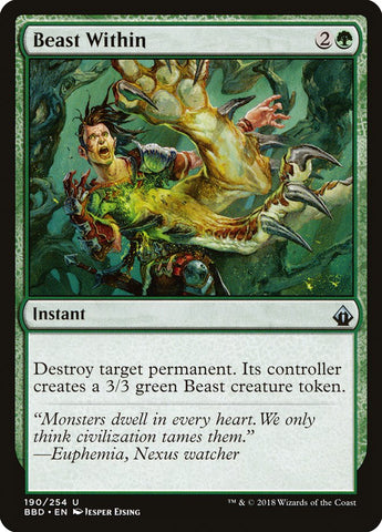 Beast Within [Battlebond] Magic: The Gathering