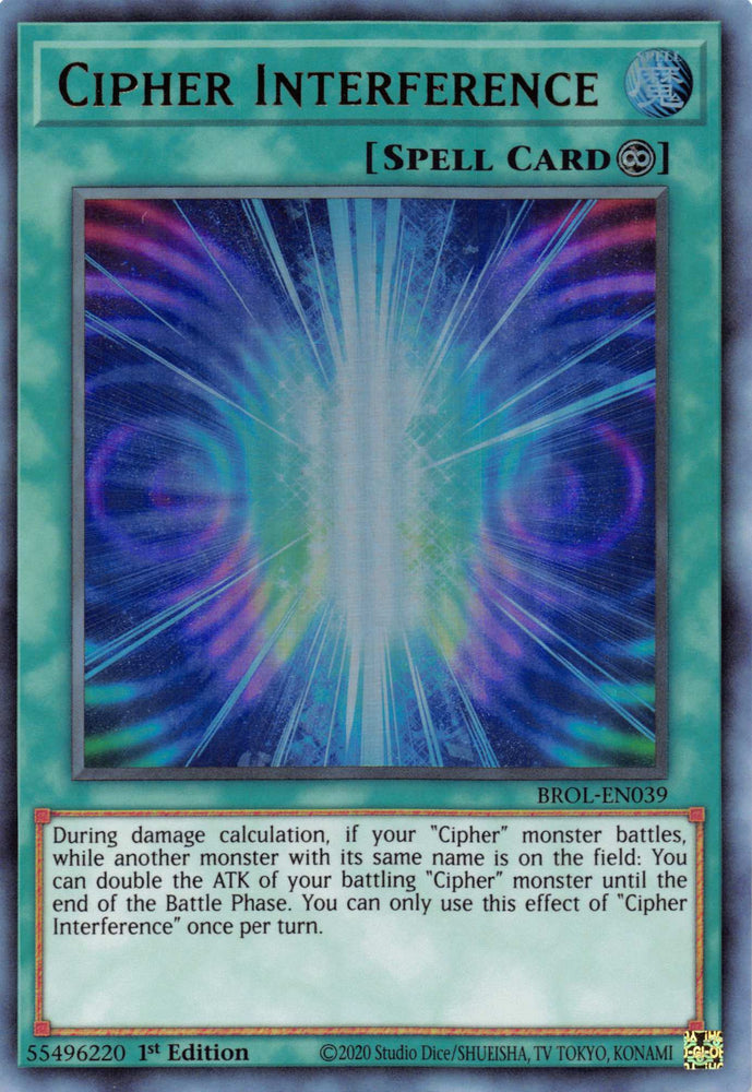 Cipher Interference [BROL-EN039] Ultra Rare Yu-Gi-Oh!