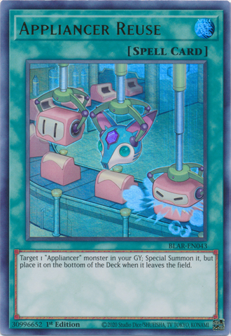 Appliancer Reuse [BLAR-EN043] Ultra Rare Yu-Gi-Oh!