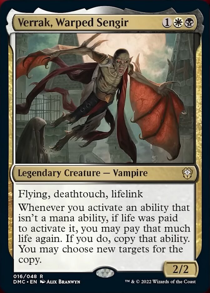 Verrak, Warped Sengir [Dominaria United Commander] Magic: The Gathering