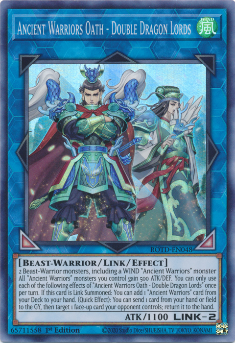 Ancient Warriors Oath - Double Dragon Lords [ROTD-EN048] Super Rare Yu-Gi-Oh!