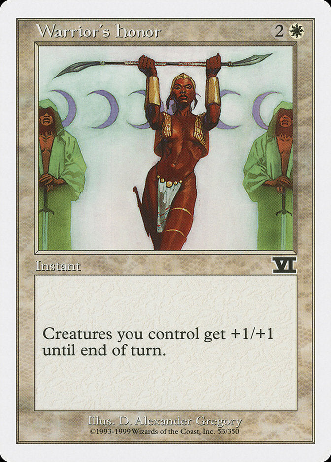 Warrior's Honor [Classic Sixth Edition] Magic: The Gathering
