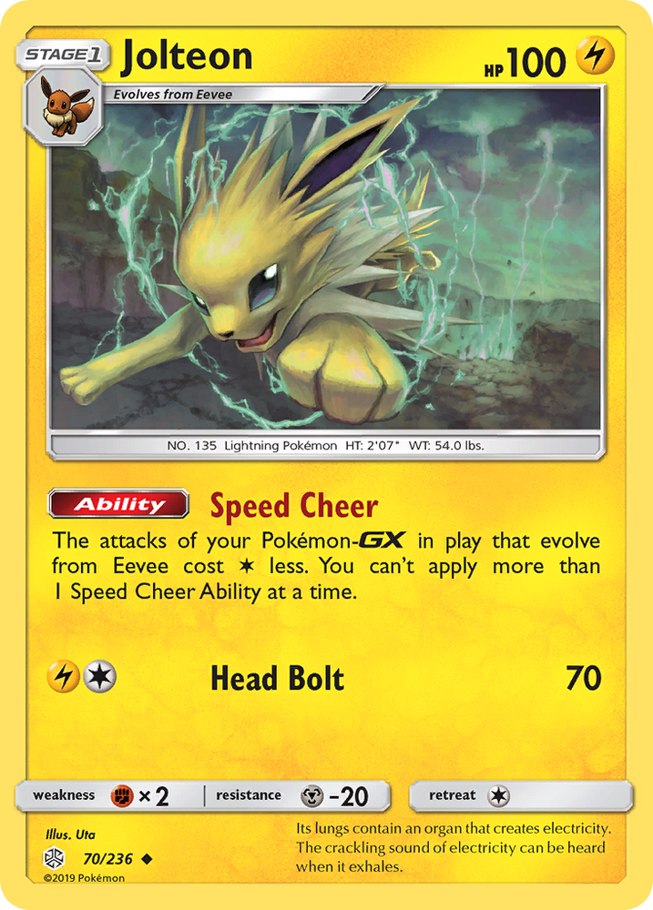 Jolteon (70/236) [Sun & Moon: Cosmic Eclipse] Pokémon