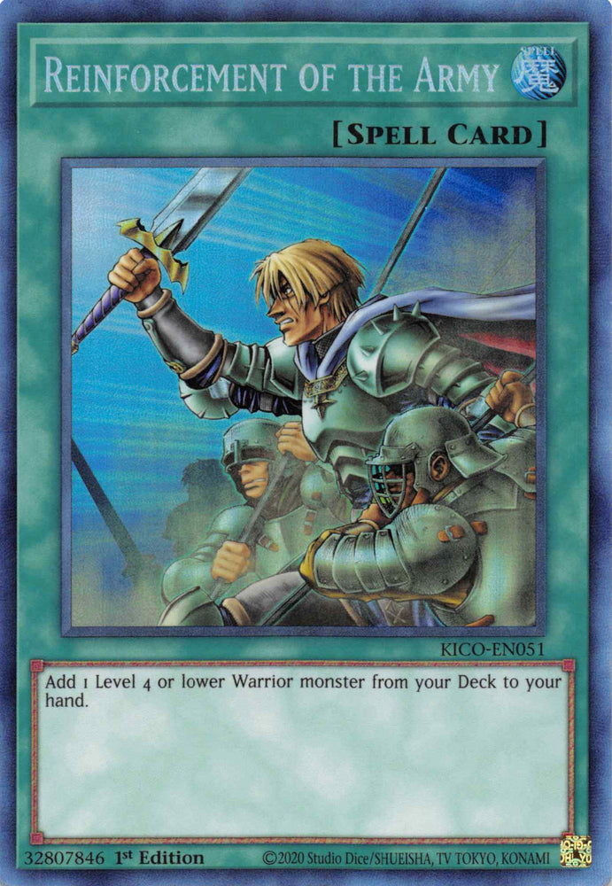 Reinforcement of the Army (Collector's Rare) [KICO-EN051] Collector's Rare Yu-Gi-Oh!