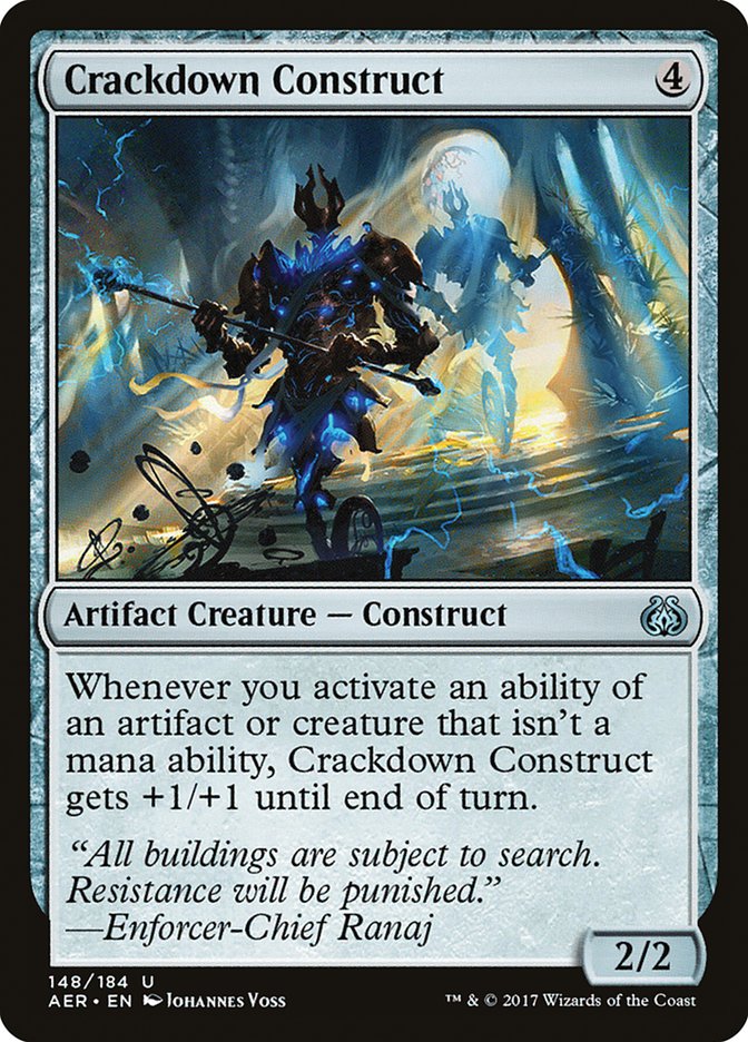 Crackdown Construct [Aether Revolt] Magic: The Gathering