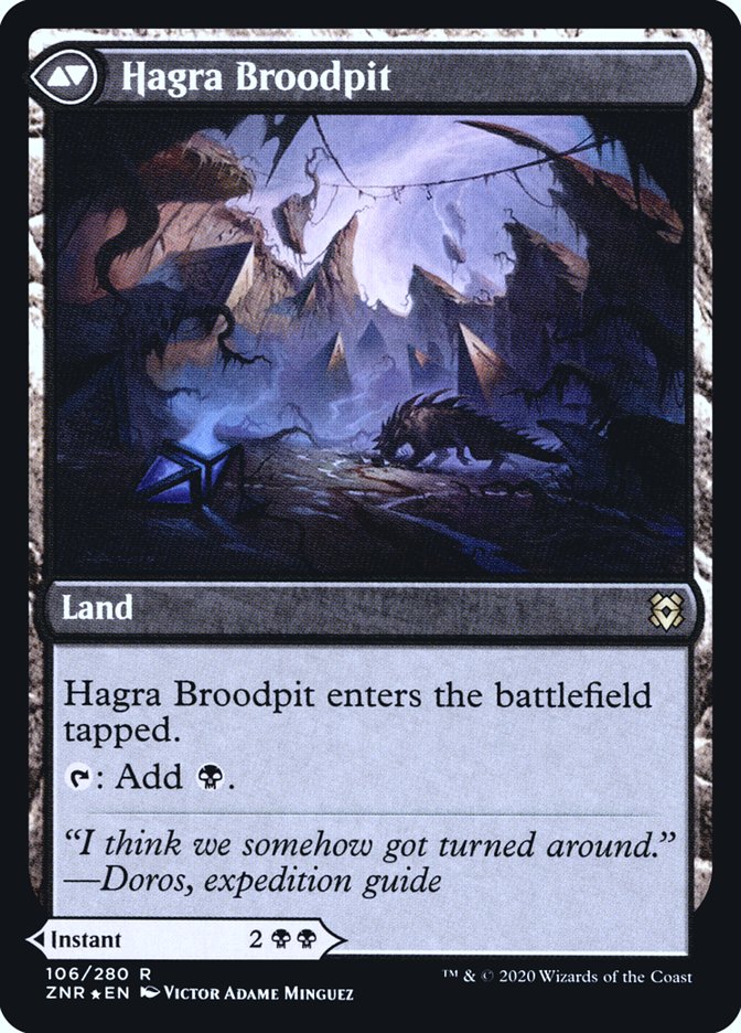 Hagra Mauling // Hagra Broodpit [Zendikar Rising Prerelease Promos] Magic: The Gathering