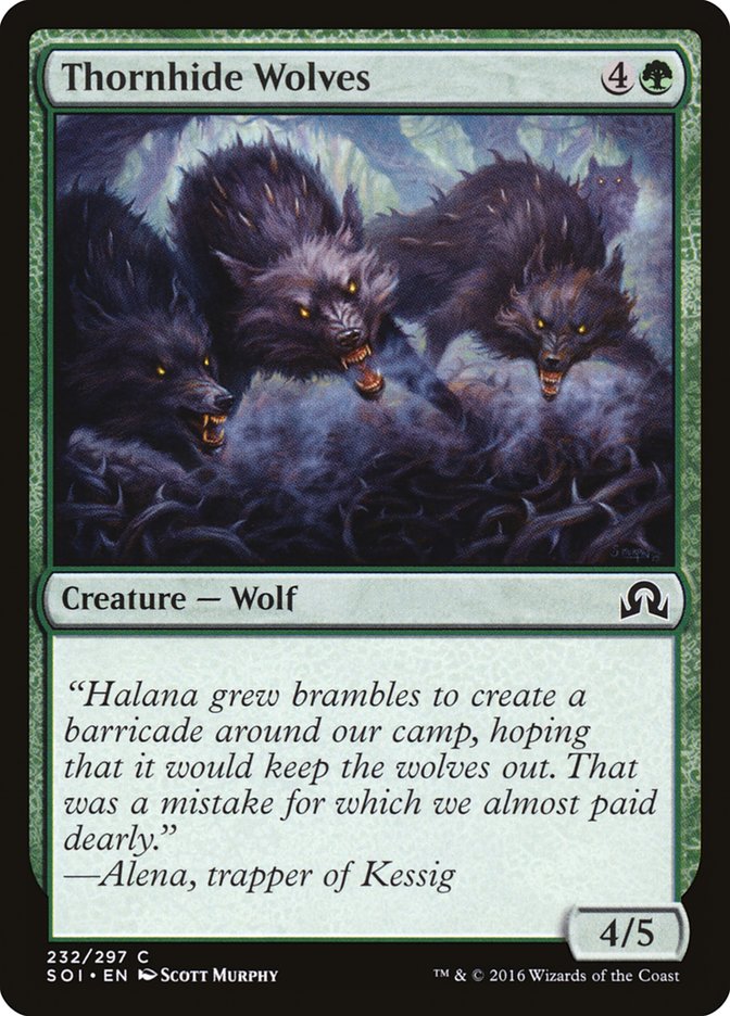 Thornhide Wolves [Shadows over Innistrad] Magic: The Gathering