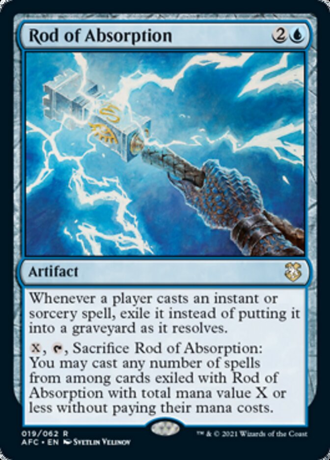Rod of Absorption [Dungeons & Dragons: Adventures in the Forgotten Realms Commander] Magic: The Gathering