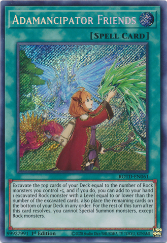 Adamancipator Friends [ROTD-EN061] Secret Rare Yu-Gi-Oh!