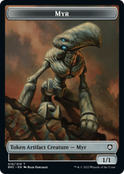 Myr // Thopter (010) Double-Sided Token [The Brothers' War Commander Tokens] Magic: The Gathering