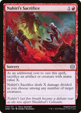 Nahiri's Sacrifice [Phyrexia: All Will Be One] Magic: The Gathering