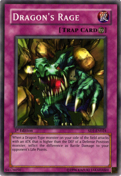 Dragon's Rage [SD1-EN024] Common Yu-Gi-Oh!