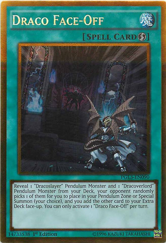 Draco Face-Off [PGL3-EN090] Gold Rare Yu-Gi-Oh!