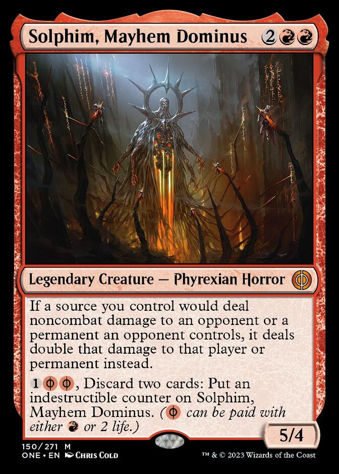 Solphim, Mayhem Dominus [Phyrexia: All Will Be One] Magic: The Gathering