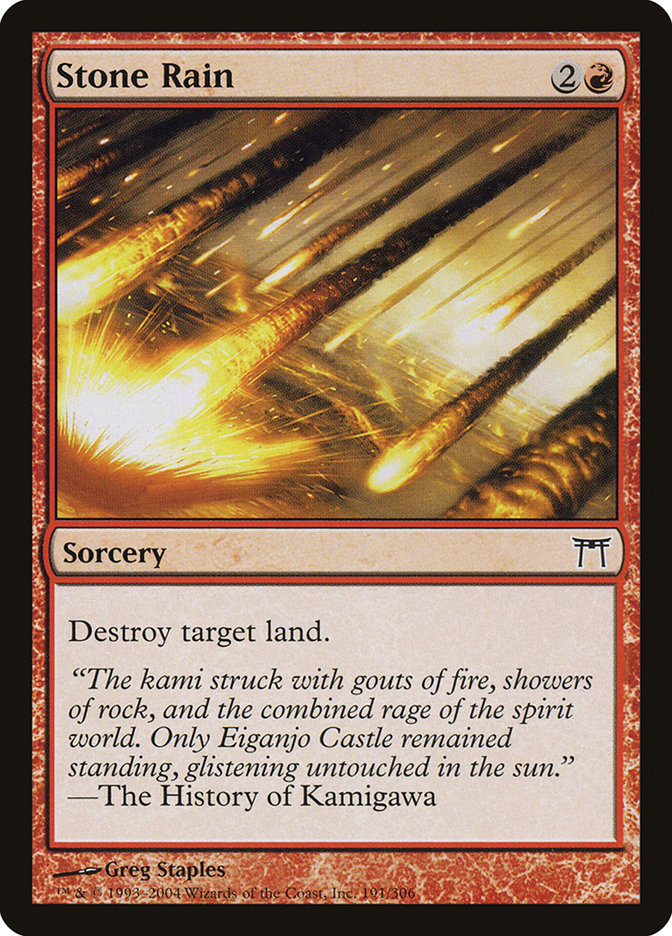 Stone Rain [Champions of Kamigawa] Magic: The Gathering